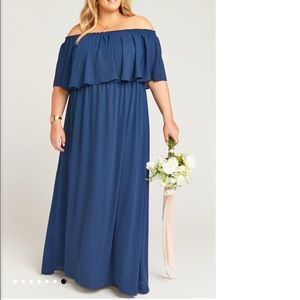 Show Me Your MuMu Hacienda Maxi Dress ~ Navy Crisp
